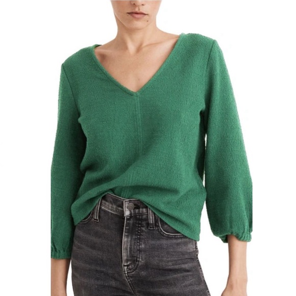 Madewell Tops - 🎉Former HP!🎉 Madewell Texture & Thread Full Sleeve Top Size Medium Green